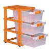 Nilkamal Chester 23 (Orange) Series Plastic Three Drawer Cabinet 